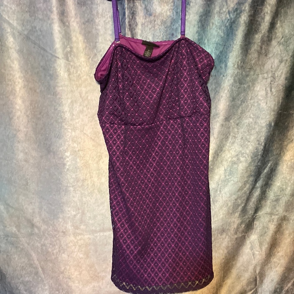 Lane Bryant 20 EUC purple mini dress